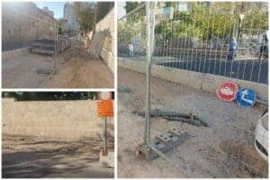עבודות כביש וחפירות לתשתית בירושלים