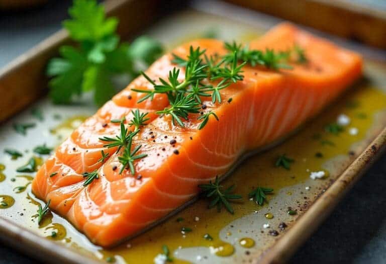 סלמון בתנור עם ירקות