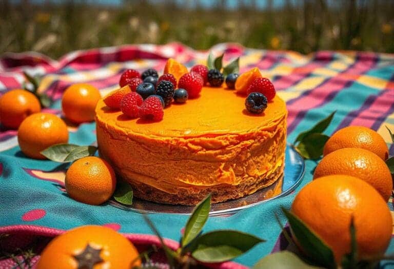 עוגת תפוזים וחמוציות