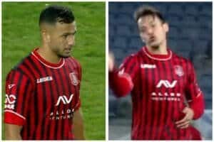 שחקני הפועל ירושלים גיא בדש ואיילון אלמוג יחד במגרש