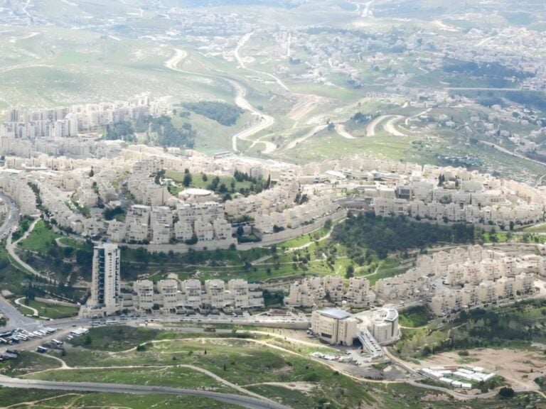 View of Har Homa neighborhood in Jerusalem, where a new residential area with 476 housing units is planned