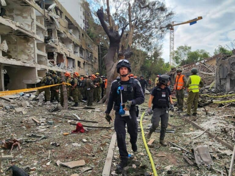 Aftermath of an Iranian missile strike. While Jerusalem remained unharmed, it now leads a national plan for urban renewal and resilience