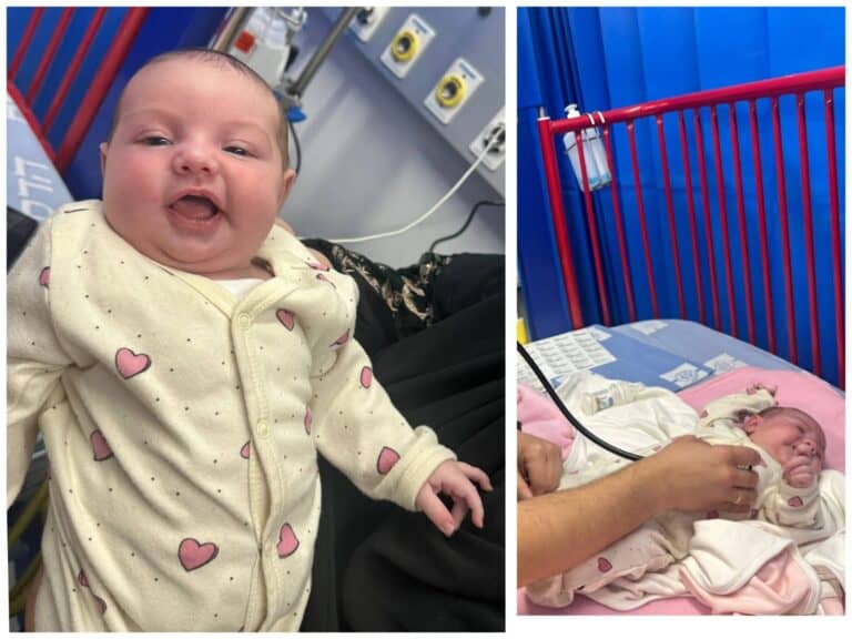 Baby girl receives medical treatment in underground emergency facility at Hadassah Hospital, Jerusalem, during Iran–Israel war