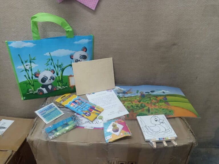 Activity kits for children in Jerusalem, distributed by the Jerusalem Municipality during the Iran war – including games, colors and crafts