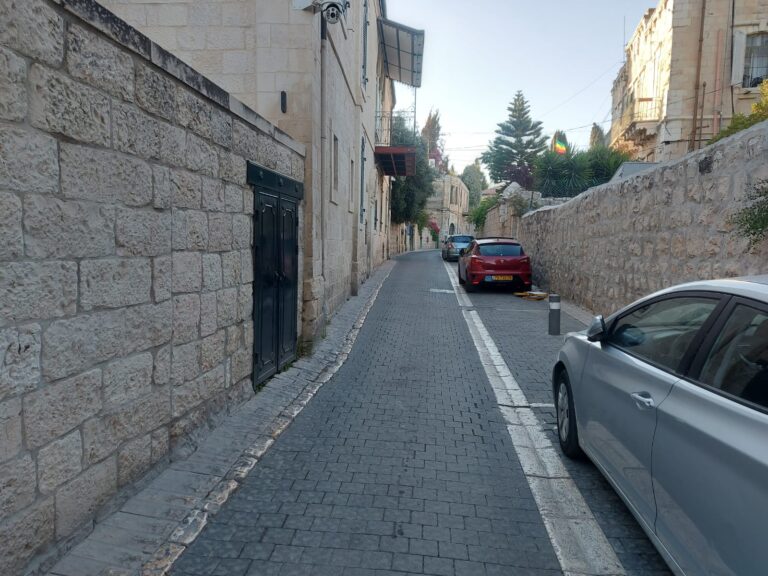 Ethiopia Street in Jerusalem’s city center on a peaceful Shabbat morning