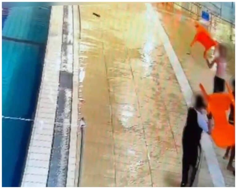 The public pool in northern Jerusalem where the violent assault took place en
