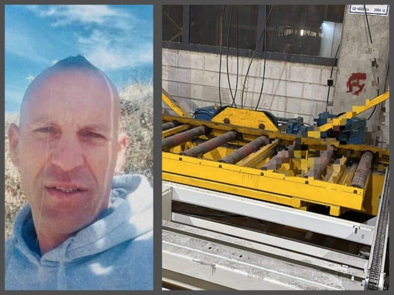 Scene of deadly factory accident near Jerusalem — Palestinian worker crushed under heavy equipment