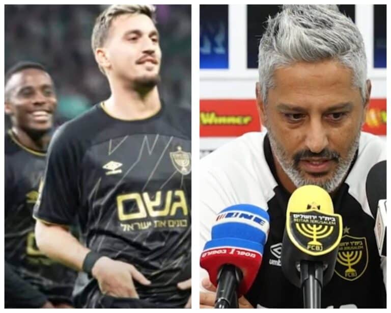 ברק יצחקי וירדן שועה - בית"ר ירושלים לקראת המשחק מול מכבי חיפה באצטדיון טדי בירושלים