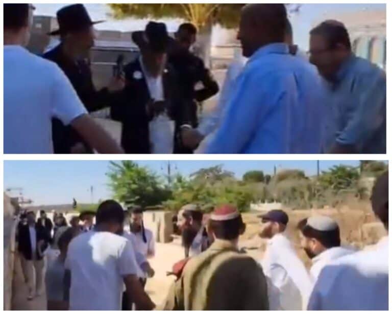 מקהלת לוויים בסיבוב השערים ליד הר הבית בירושלים בל' באב