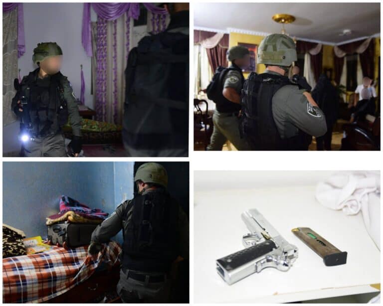Israeli Border Police raid near Nablus: gun found in closet during operation one hour from Jerusalem ar