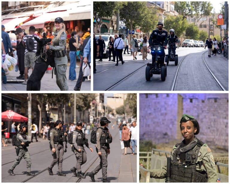 Penempatan polis Yerusalem bagi keselamatan perayaan di seluruh bandar