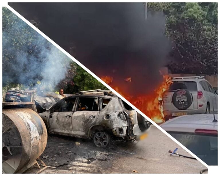 רכבים שרופים ברחביה וגבעת רם במחאת החטופים בירושלים