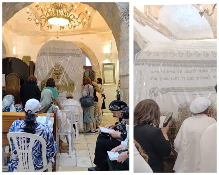 Women praying at Rachel’s Tomb in September near Jerusalem, the site becomes a national prayer center