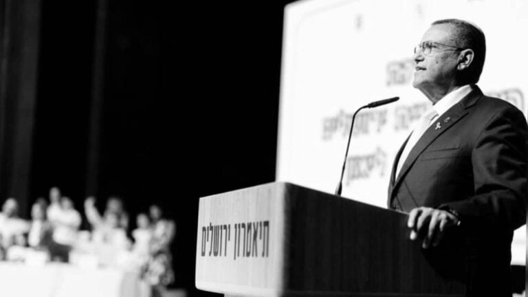 ראש העיר משה ליאון באירוע ציבורי בירושלים