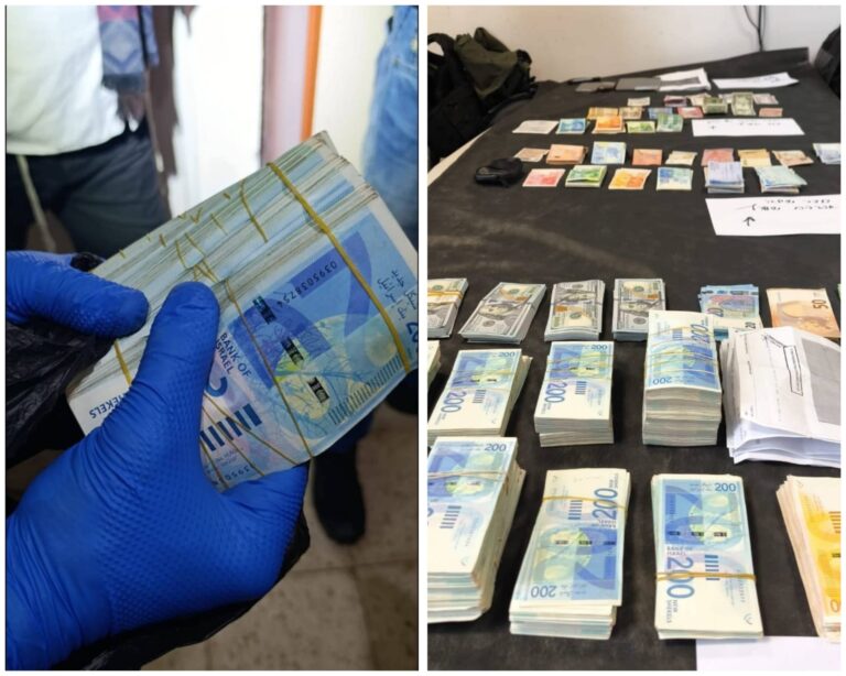 Wang tunai dan mata wang asing yang dirampas dalam kes penukaran wang haram berkaitan Baitulmaqdis