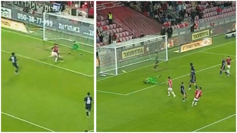 Joueurs du Hapoel Jérusalem lors de la lourde défaite au stade Turner à Be’er Sheva (Screenshot: Sport 1)