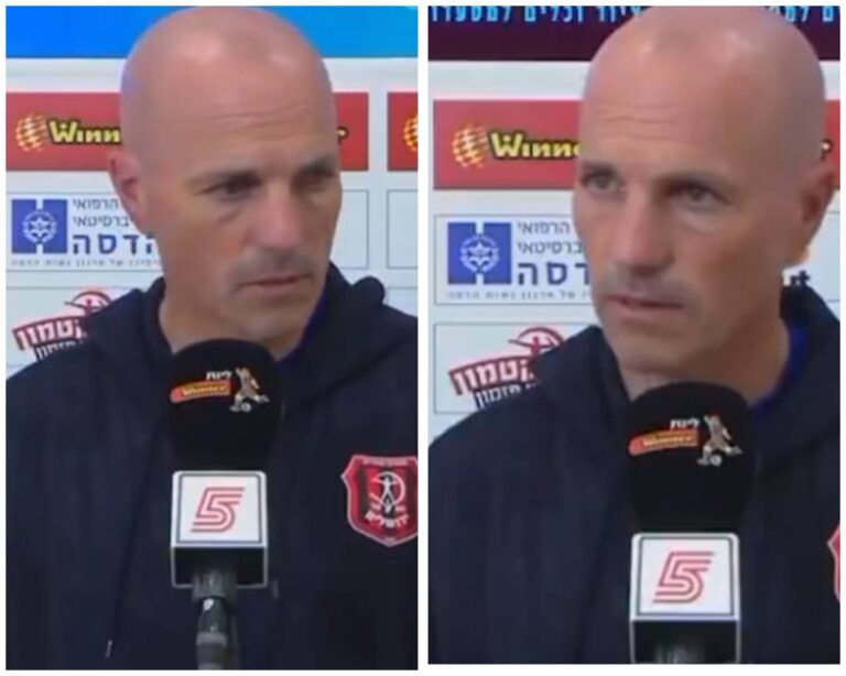 מאמן הפועל ירושלים זיו אריה בראיון בסיום משחק
