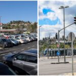 Ora Kavşağı’ndaki yeni park et–bin tesisi, hafif raylı sistemin Kırmızı Hattı boyunca, Kudüs’te (Photo: Arnon Busani)