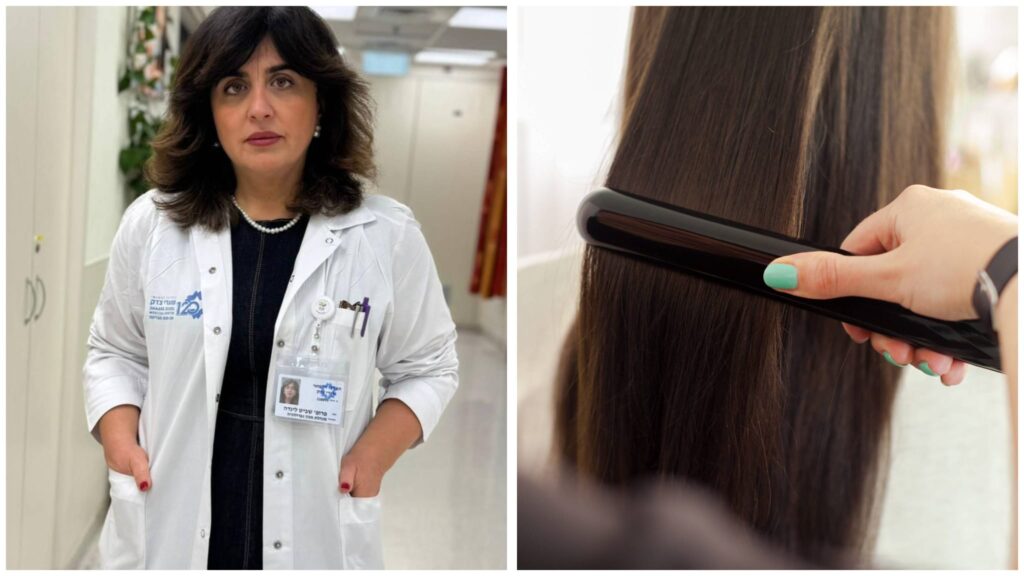 یروشلم میں پروفیسر لنڈا شیوِت بال سیدھا کرنے اور شدید گردوں کی خرابی کے تعلق پر خبردار کرتی ہوئی