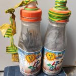 Drink bottles used to conceal ammunition and weapons seized by police during a raid in Jabel Mukaber, Jerusalem