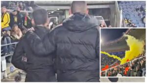 רימון עשן צהוב ומעצר אוהד באצטדיון טדי בירושלים