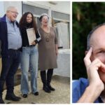 Anat Steiner, beneficiaria della borsa di studio, il presidente di Derech Kfar avvocato Doron Cohen e la membro della direzione Mira Gladstein Gladstone alla cerimonia vicino a Gerusalemme