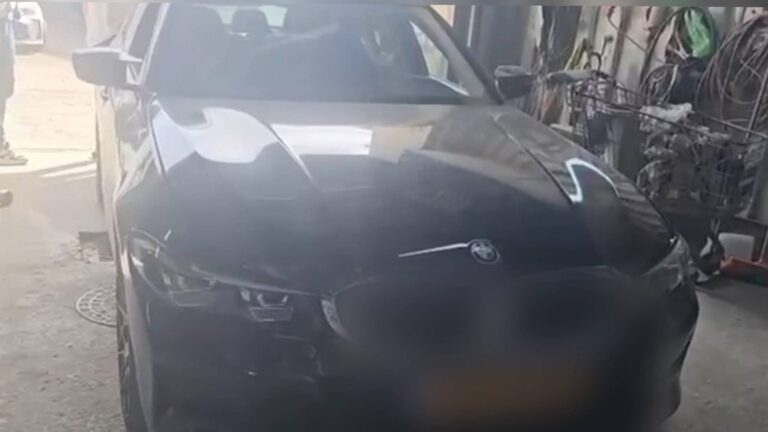 רכב הנהג שנעצר בירושלים לאחר שתועד נוהג במהירות 222 קמ״ש ונגרר על ידי המשטרה