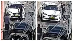 תיעוד אירוע דקירה בשכונת עיסאוויה בירושלים - החשוד מתקרב לרכבו של הקורבן רגע לפני התקיפה