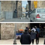 כוחות משטרה מציבים מחסומים בשערי העיר העתיקה תוך פינוי מתפללים ממסגד אל אקצא בעיצומו של הרמדאן