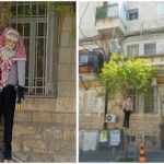 דמות המן תלויה על עץ בשכונת מקור ברוך בירושלים בפורים 2026