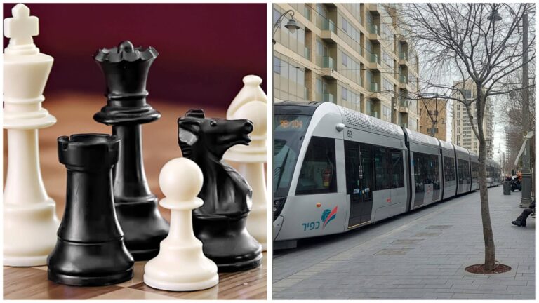 לוח שחמט על רקע ירושלים והקשר ההיסטורי בין פרס העתיקה לירושלים