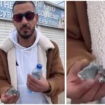 מהדי סיאם מחזיק רסיס יירוט מטיל איראני במזרח ירושלים