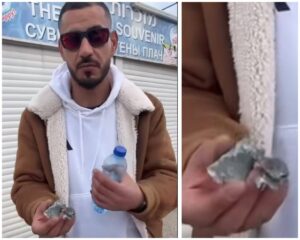 מהדי סיאם מחזיק רסיס יירוט מטיל איראני במזרח ירושלים