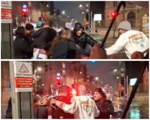 הפגנה בכיכר פריז בירושלים בלילה גשום בזמן אזעקות וטילים ברקע המלחמה עם איראן