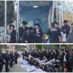 חרדים חוסמים את הרכבת הקלה בירושלים בזמן מלחמה עם איראן