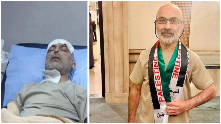 ריאד אלעמור לאחר שחרורו לצד תיעוד ממצבו הרפואי בקהיר לאחר גירושו מישראל