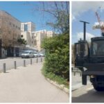 רחוב רש"י בירושלים סמוך ללשכת הגיוס וכוחות ביטחון באזור במהלך מתיחות סביב חוק הגיוס