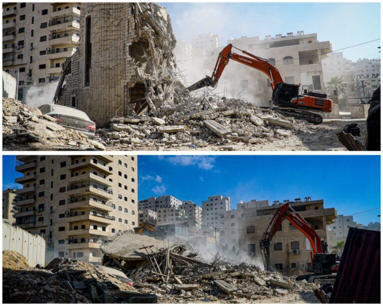 هدم مبان غير قانونية في كفر عقب شمال القدس خلال عملية إنفاذ واسعة