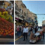 דוכן ליצ'י ופירות קיץ בשוק מחנה יהודה ההומה בירושלים
