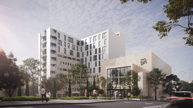 Rendering of the affordable housing project at Jerusalem’s Beit Ha’am complex