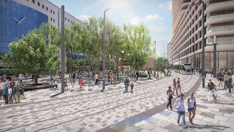 Rendering of the K Complex and the Jerusalem Gateway district