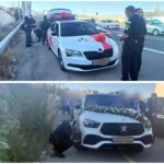 שיירת חתונה שעוכבה על ידי שוטרי מחוז ירושלים בכביש בעיר