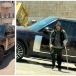 זוג החשוד בקיבוץ נדבות ליד ירושלים לצד רכב ריינג' רובר יוקרתי