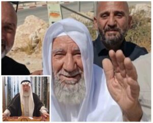 Sheikh Issam Amira, the oldest security prisoner from East Jerusalem, after his release from prison