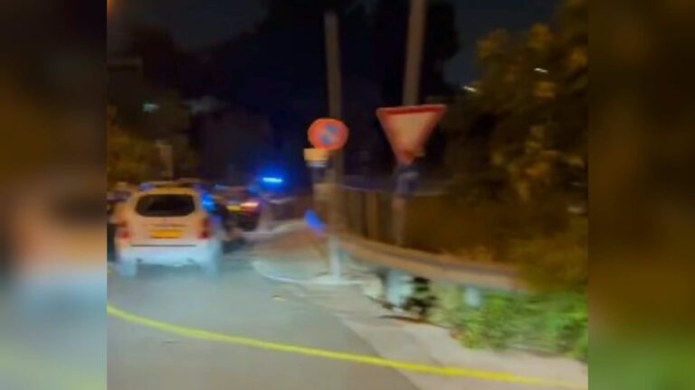 זירת הקטטה האלימה בצומת אורה בירושלים לאחר הגעת כוחות המשטרה