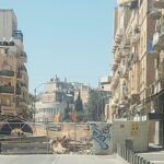 Excavation and infrastructure works in central Jerusalem ahead of the opening of the school year